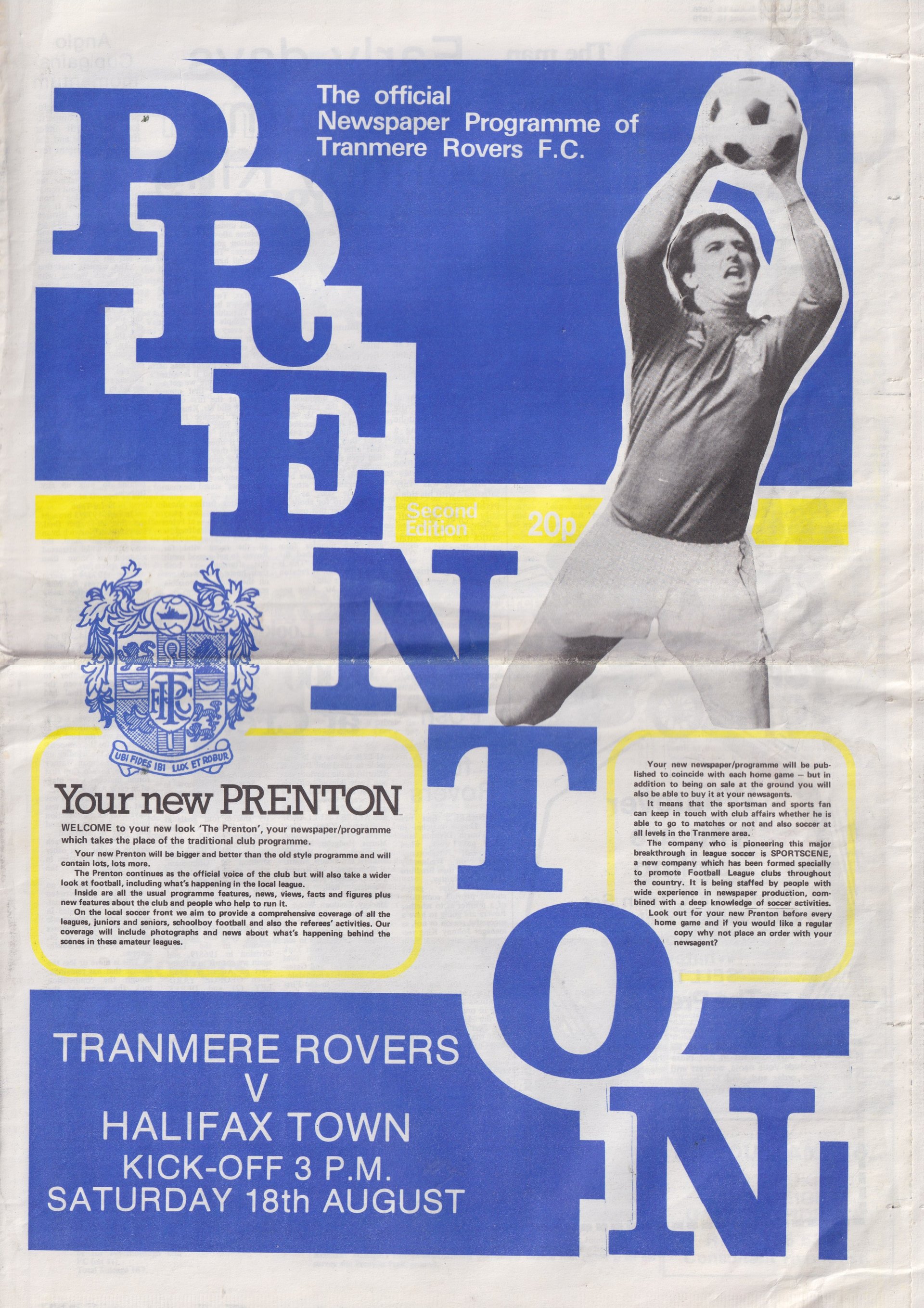Tranmere Rovers v Halifax Town match programme